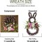 18-Inch Easter Bunny Wreath for Front Door – Spring Door & Wall Decor with Pastel Eggs, Peony Flowers, and Mixed Twigs
